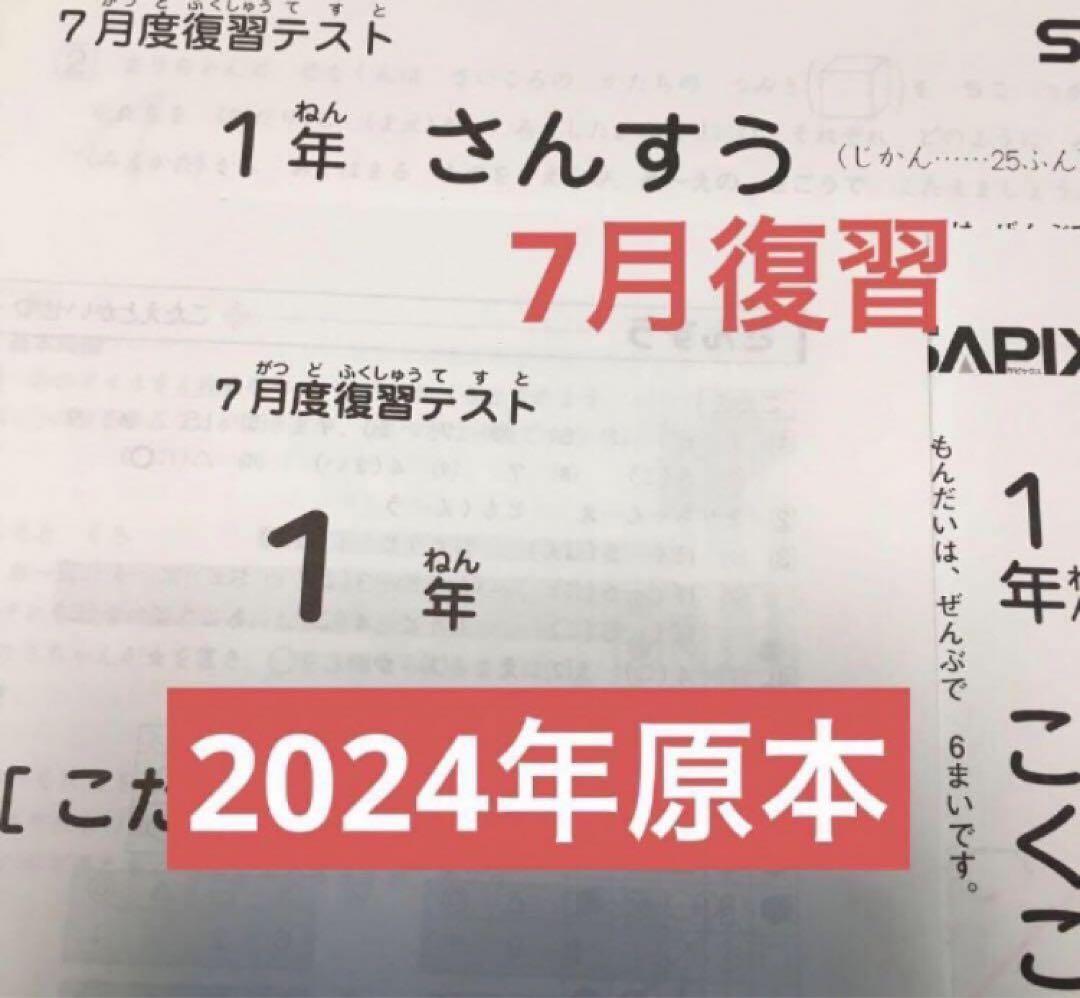サピックス　2024年　7月度復習テスト　　6年　未使用！ sapix サピックス6年 7月 復習テスト 原本 - メルカリ