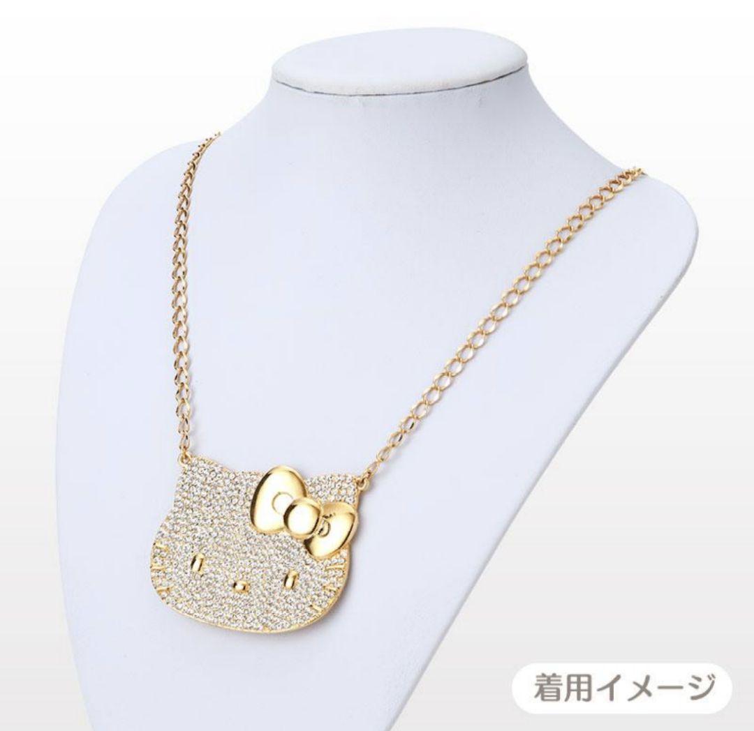 新品 専用箱入り ハローキティ ビッグフェイスペンダント ゴールド 画像3