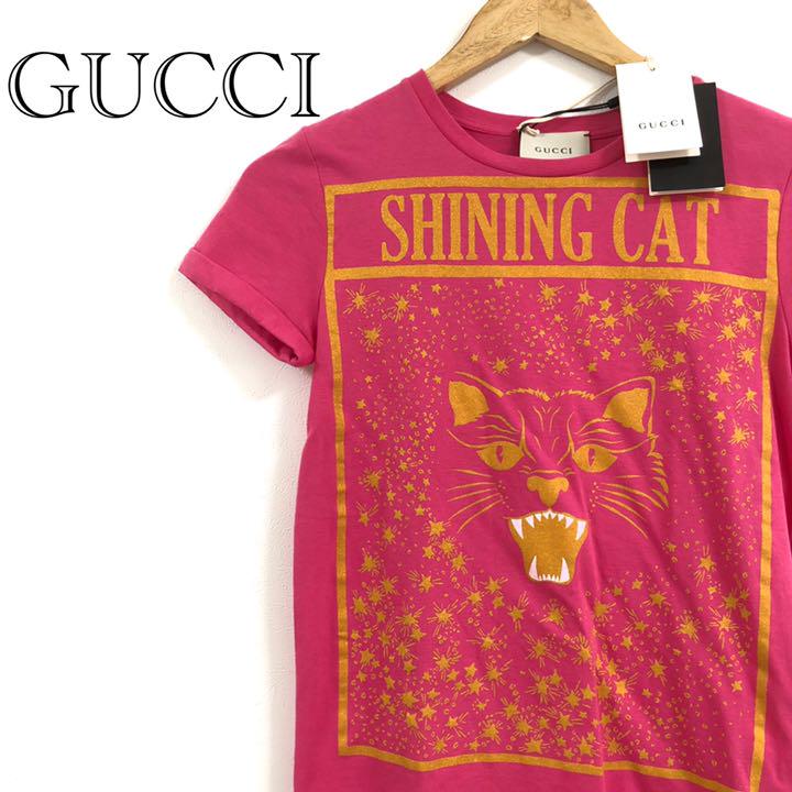 GUCCI/グッチ/ピンク/猫/tシャツ/チルドレン/サイズ12