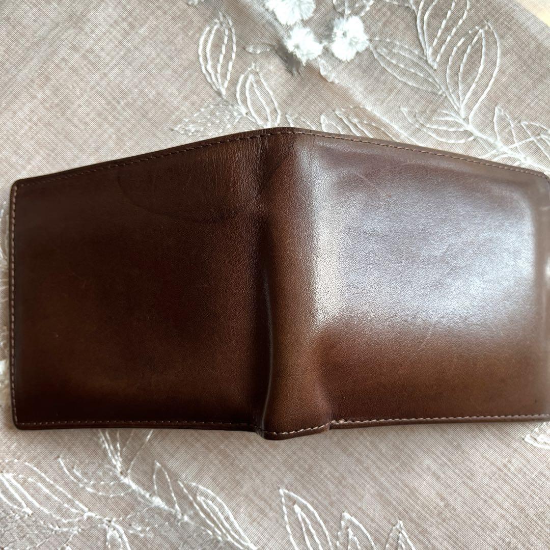 土屋鞄製作所　メンズ　財布　二つ折り　ブラウン