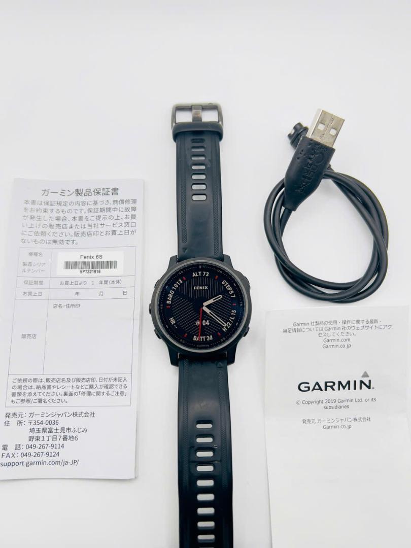【美品】Garmin ガミン Fenix 6S Sapphire (1916)
