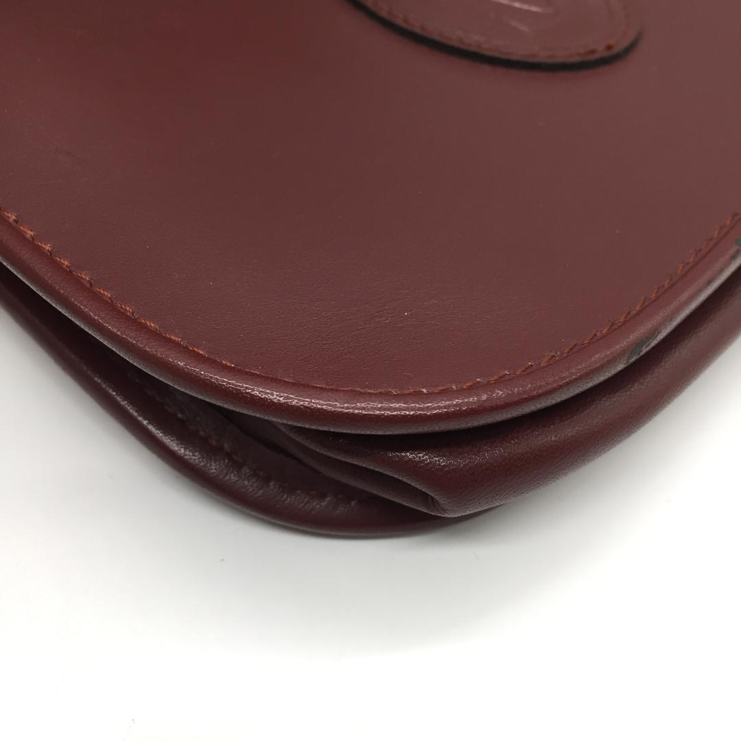 Cartier カルティエ ショルダーバッグ メッセンジャー ボルドー 赤色