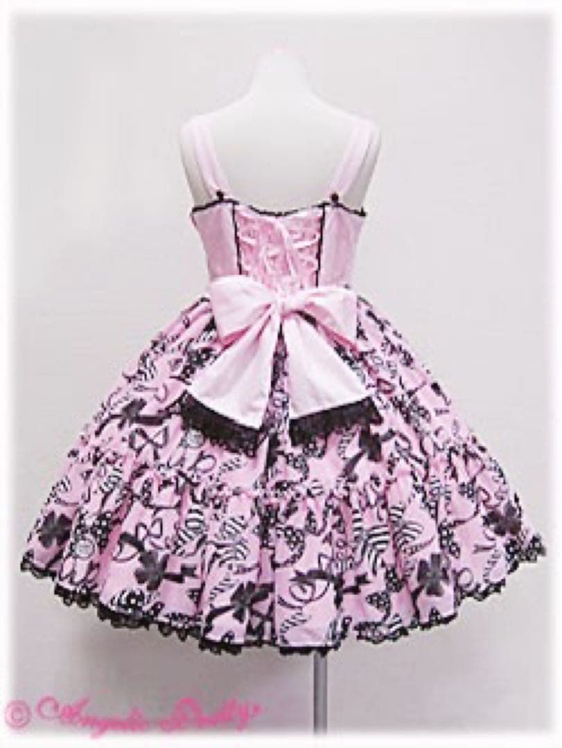 ラッピングリボンティアードジャンパースカート 2010 初版 ピンク ブラック ラッピングリボンティアードジャンパースカート 2010 初版 ピンク ブラック