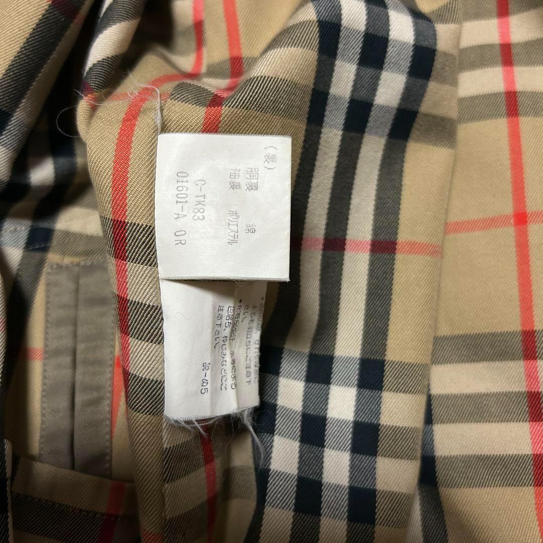 【カシミヤ】バーバリーズ ステンカラーコート ライナー 金タグ XL シルク