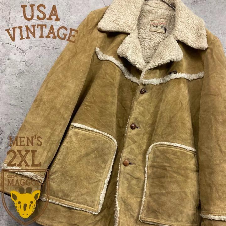 ☆USA製 古着☆70s【Leeストームライダー レザージャケット 裏ボア 】