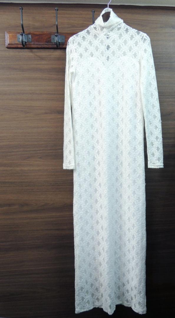 定価63800円 フミエタナカ ストレッチ レース ストレート ワンピース １