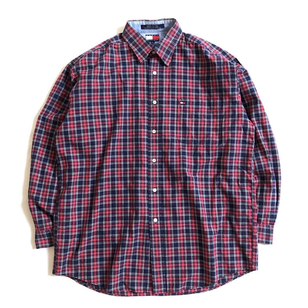 TOMMY HILFIGER 90sコットン チェック シャツ 長袖