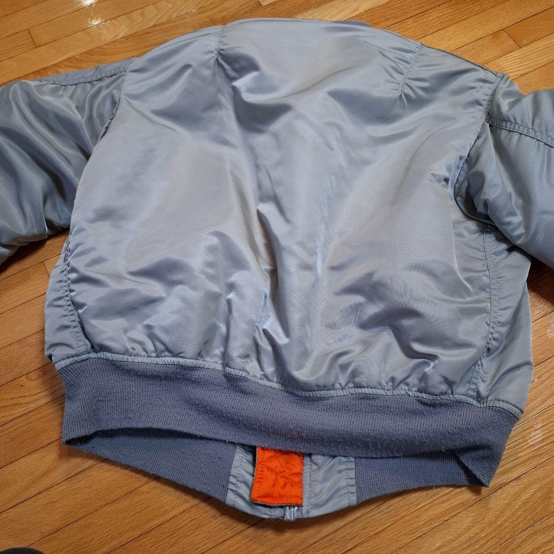 アルファ　ALPHA MA-1 USA シルバー　Lサイズ Alpha Industries MA-1 メンズ ALPHA アルファ WAIPER別注