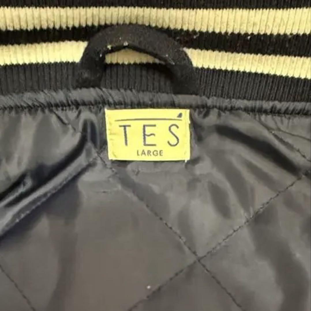 TES スタジャン ネイビー ホワイト　Lサイズ