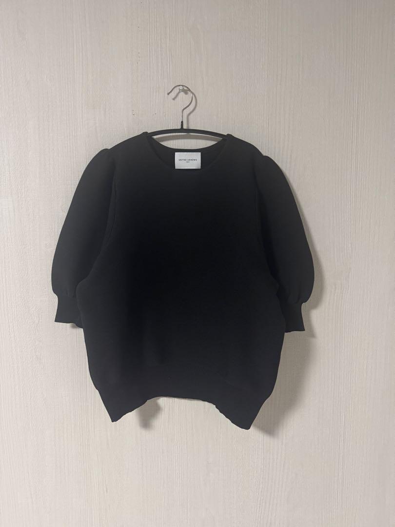 UNITED ARROWS パフスリーブガーターニット