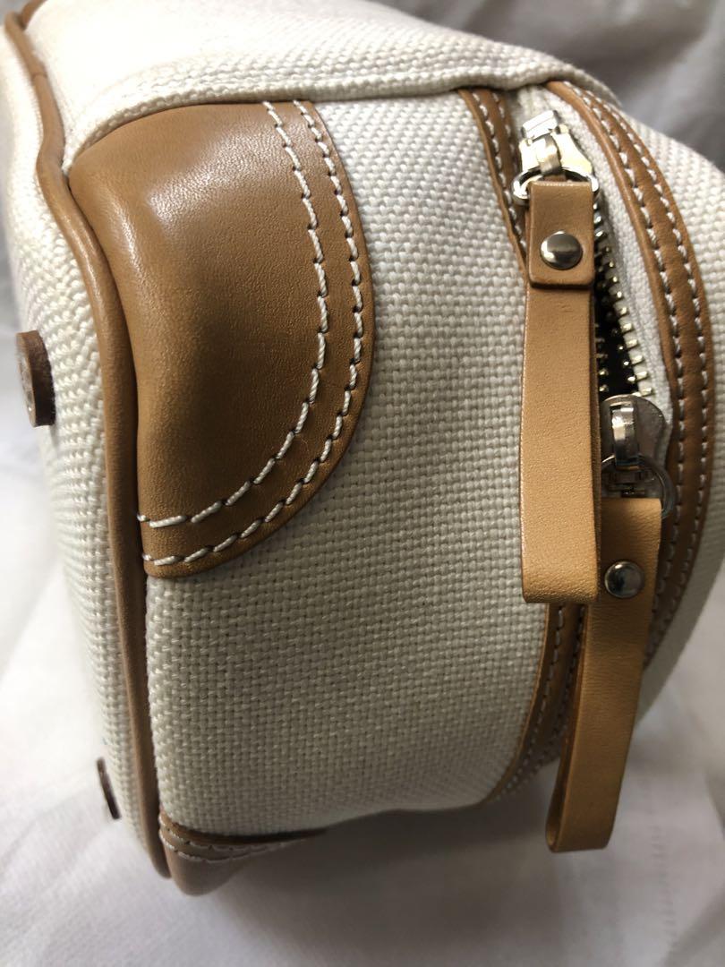 BURBERRY バーバリー ミニ ツートン キャンバス＆レザー