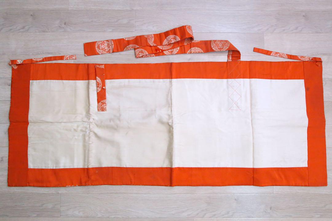 【超お買い得！】 No4662 法衣 五条袈裟 五条衣 橙色 横138×縦53.5cm 送料無料 その他