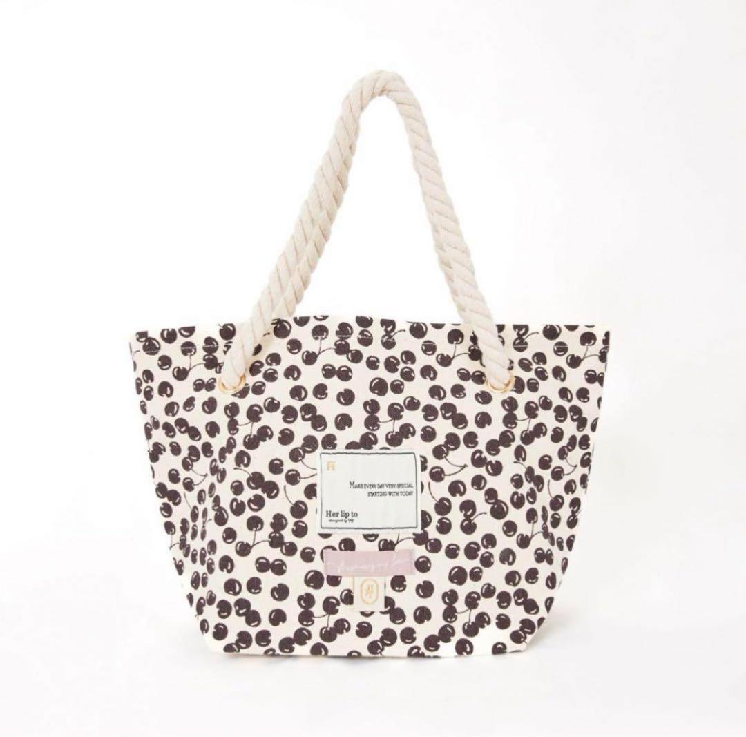 Herlipto チェリートートバッグ エスプレッソ 【即日発送】