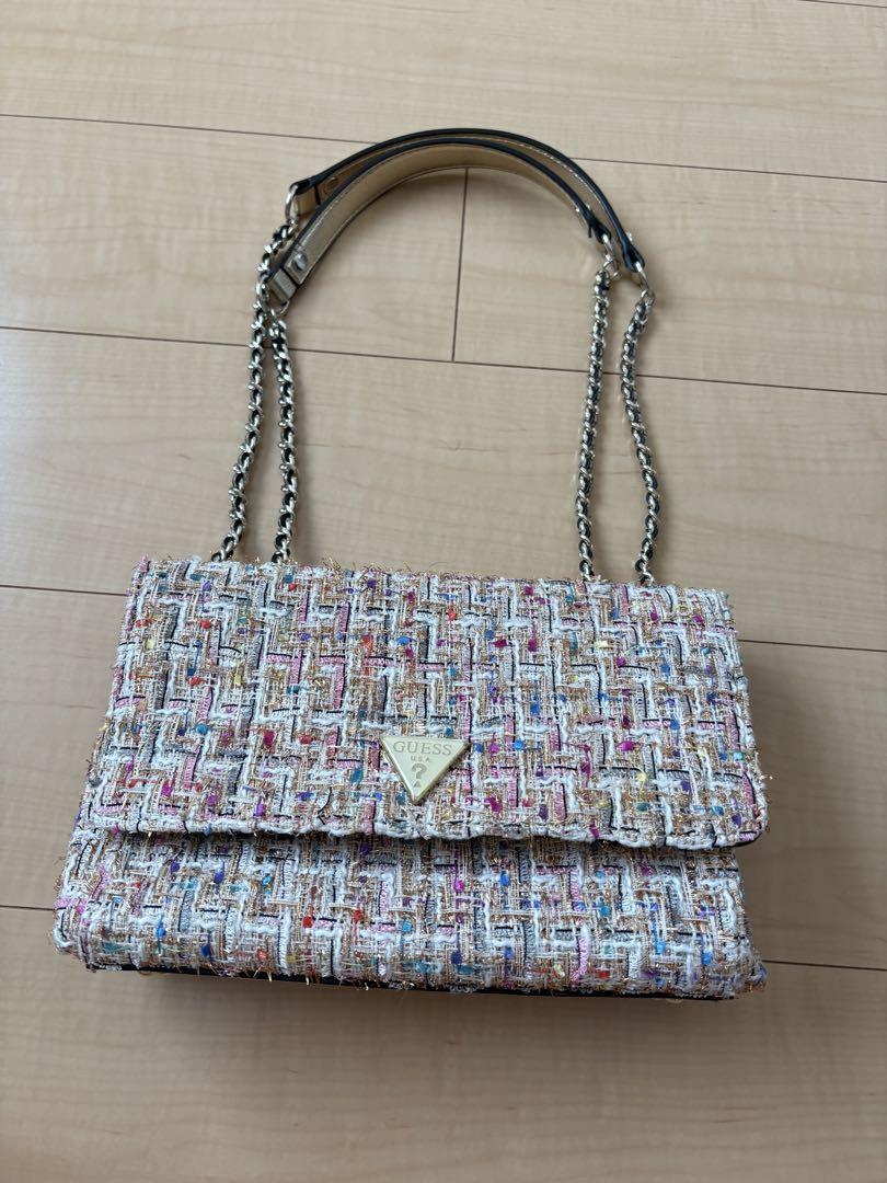 GUESS ツイード ショルダーバッグ