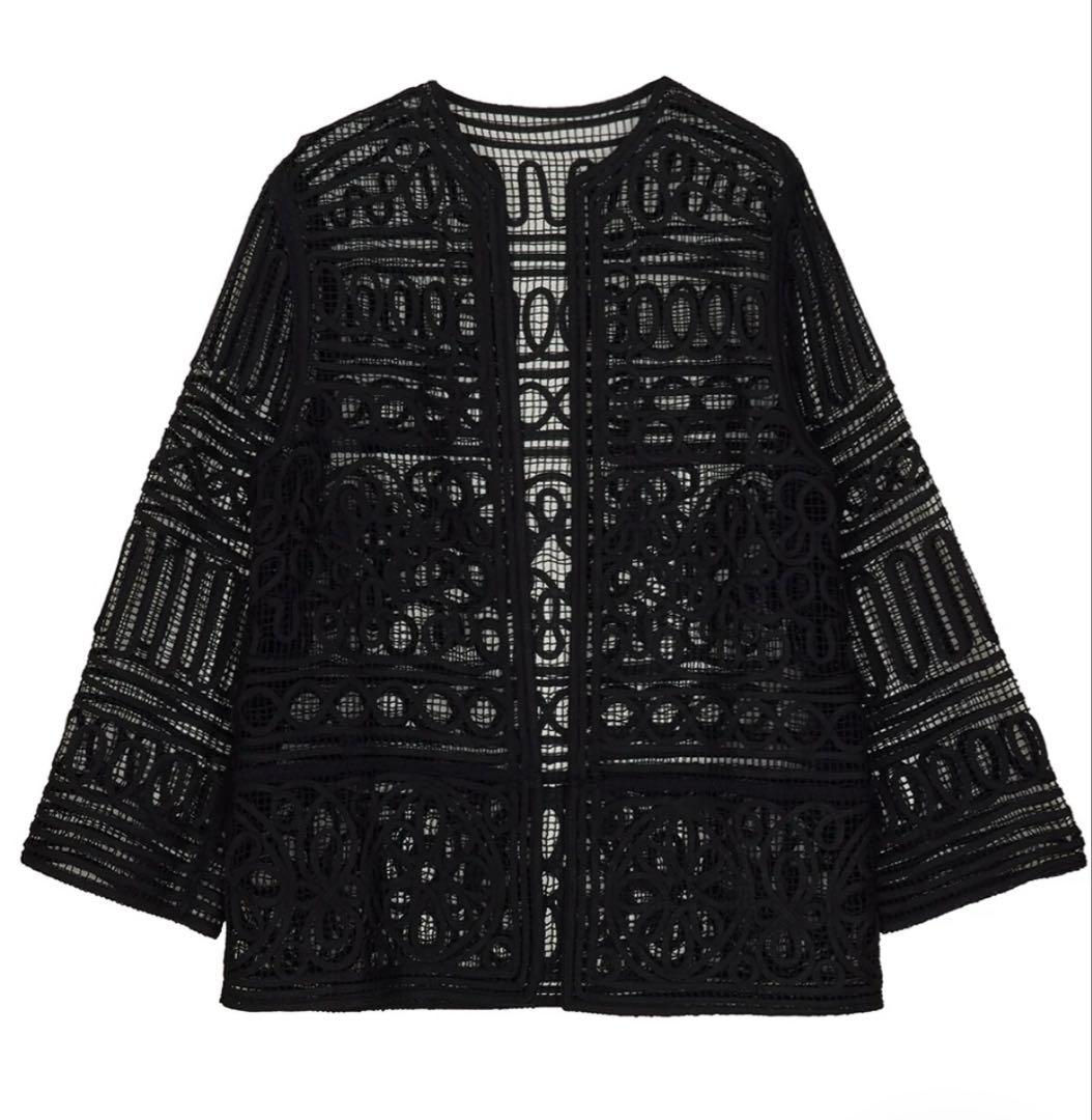 ジャケット・アウター BATTEN LACE LIKE KNIT JACKET