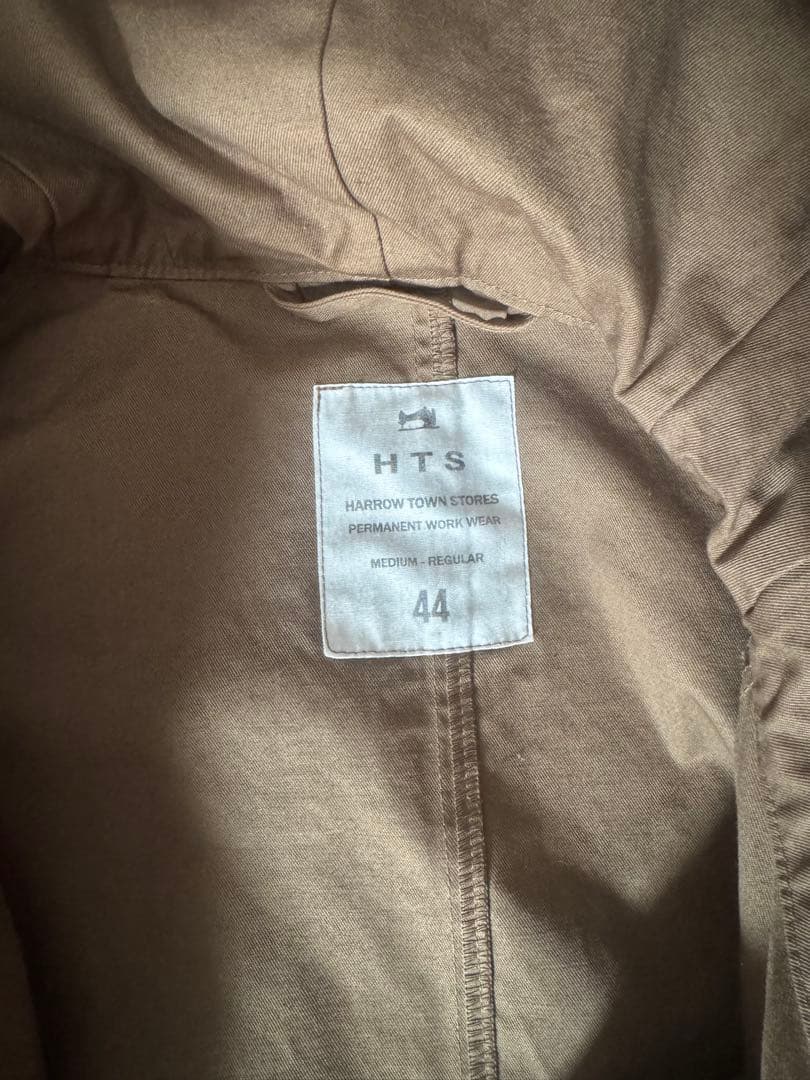 HTS ロングコート フード付き ベージュ 44 HTS ロングコート フード付き ベージュ 44