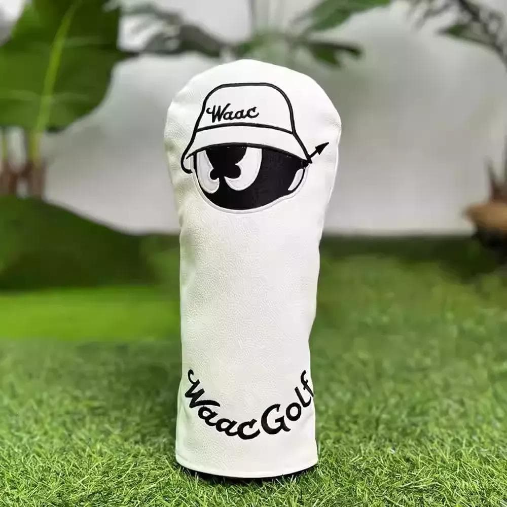 WAACゴルフ ヘッドカバーセット 白黒カラー選択可 キャラクターデザイン 新品 WAACゴルフ ヘッドカバーセット 白黒カラー選択可 キャラクターデザイン 新品