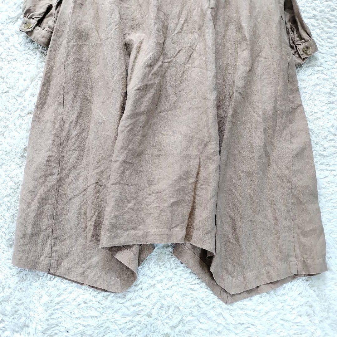 ネストローブ リネン100% ロングコート シャツワンピース 変形