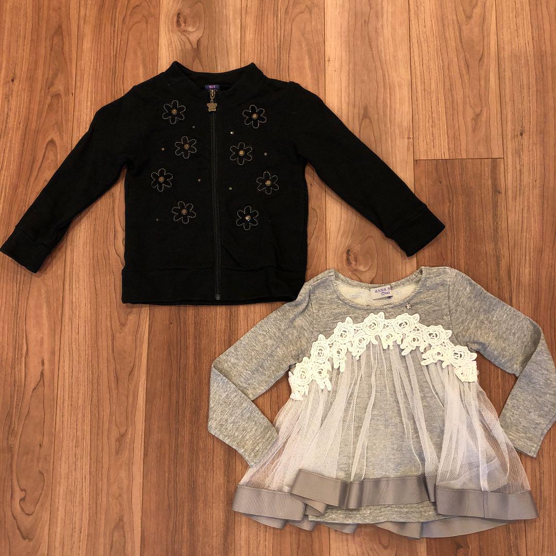 最高の品質の 
 ANNA SUI mini 110 カットソー トレナー生地のアウターセット トップス(Tシャツ/カットソー)