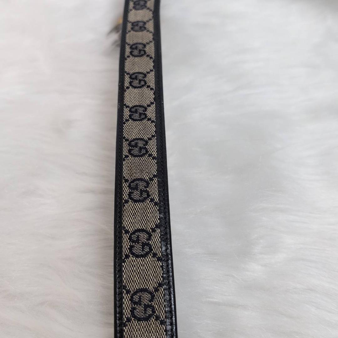 【美品】 GUCCI ベルト GG インターロッキング キャンバス ダブルG