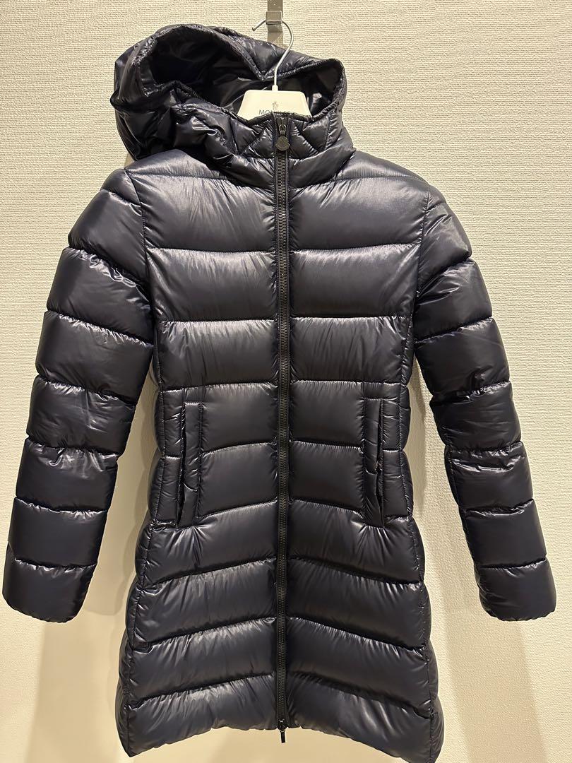 【美品】MONCLER 12A ネイビー ダウンコート