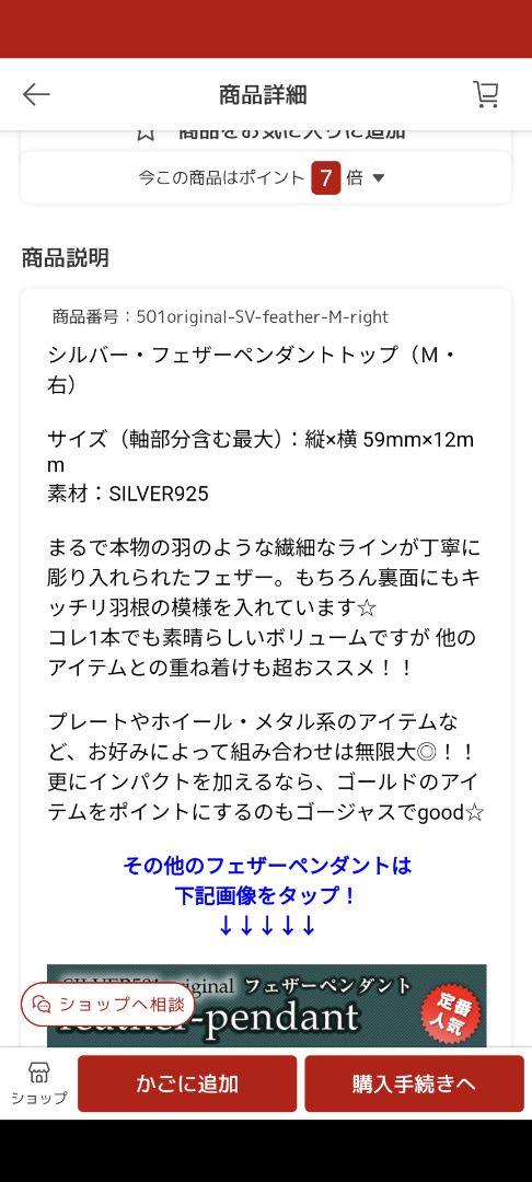 SILVER501 神戸ブランドのフェザートップ 【M・右】 アメカジ