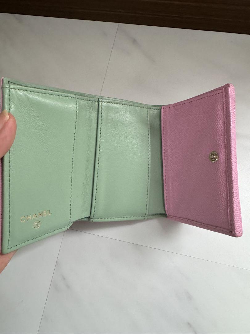 CHANEL ピンク ミニ財布 三つ折り