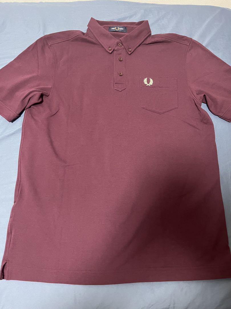FRED PERRY バーガンディ ポロシャツ Lサイズ - メルカリ
