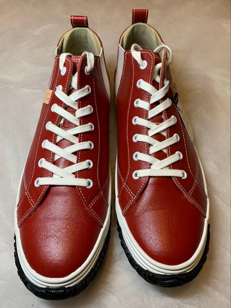 赤色スニーカー カンガルーレザー 赤色スニーカー カンガルーレザー