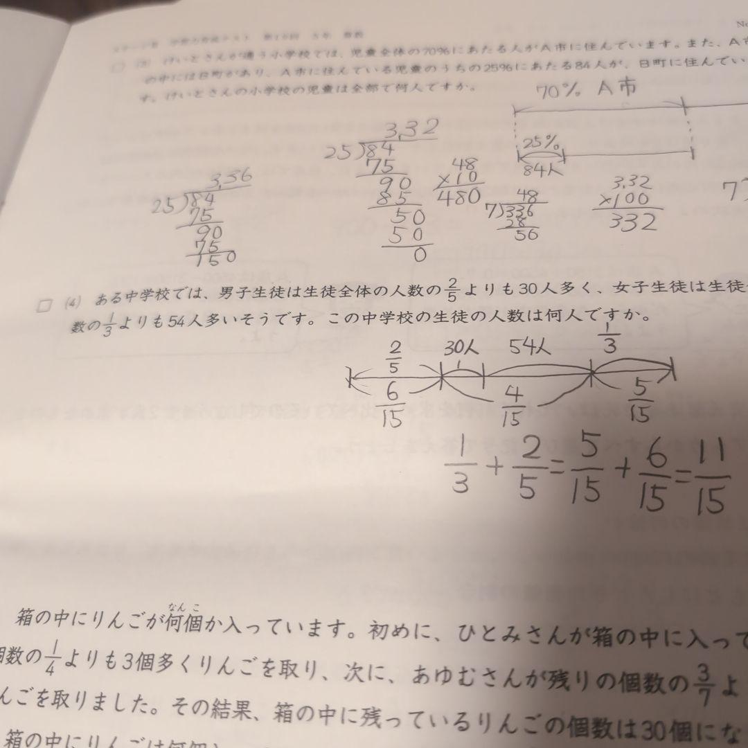 日能研 2024年度 小学5年生 学習力育成テスト 第15回〜19回