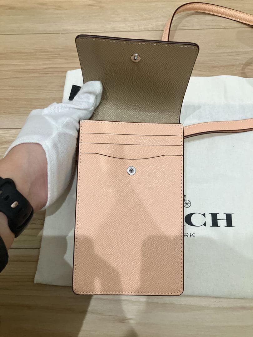 【極美品】COACH コーチ ショルダーバッグ　クロスボディ ピンク　保存袋付き_4