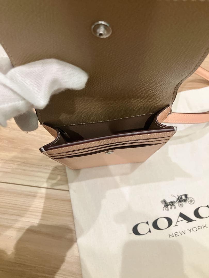 【極美品】COACH コーチ ショルダーバッグ　クロスボディ ピンク　保存袋付き_5