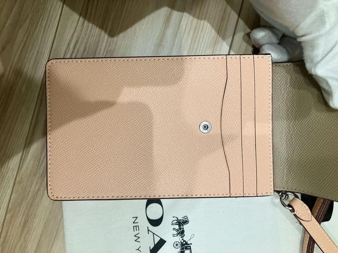 【極美品】COACH コーチ ショルダーバッグ　クロスボディ ピンク　保存袋付き_6