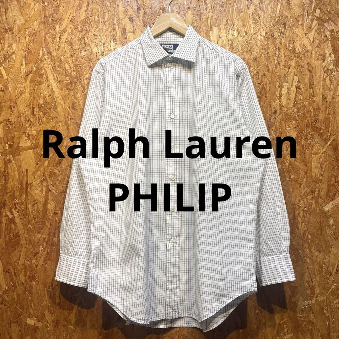 90s Ralph Lauren PHILIP 格子柄 チェックシャツ 長袖