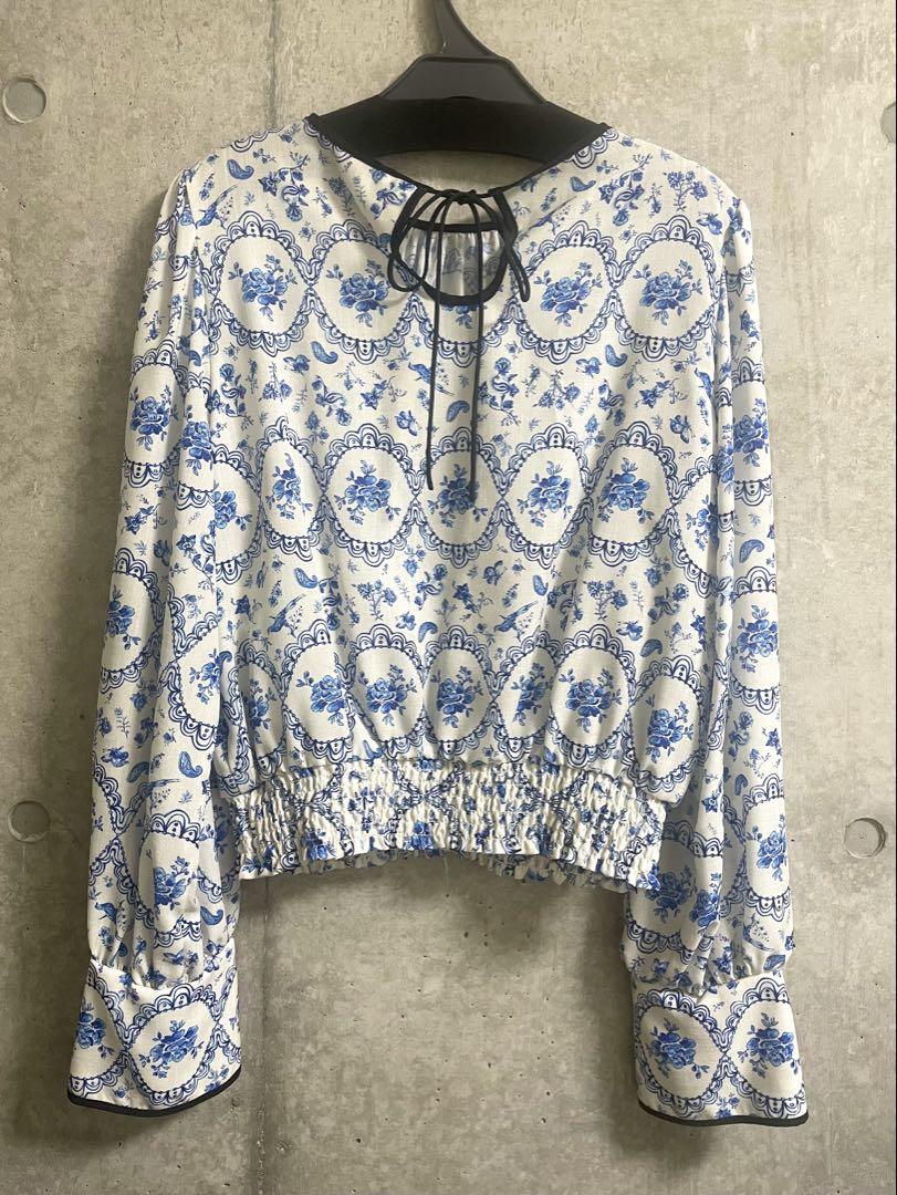 【セットアップ】FURFUR シノワズリープリント ブラウス スカート