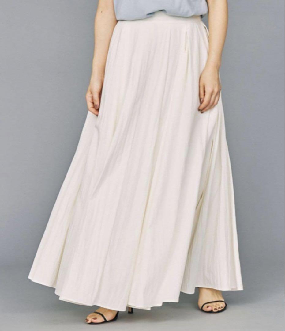 極美品 24SS BABYLONE フレアスカート アイボリー