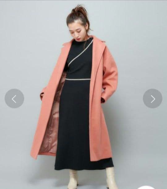 新品未開封 カラーメルトンコート 完売品 くすみピンク フェミニン アウター 新品未開封 カラーメルトンコート 完売品 くすみピンク フェミニン アウター