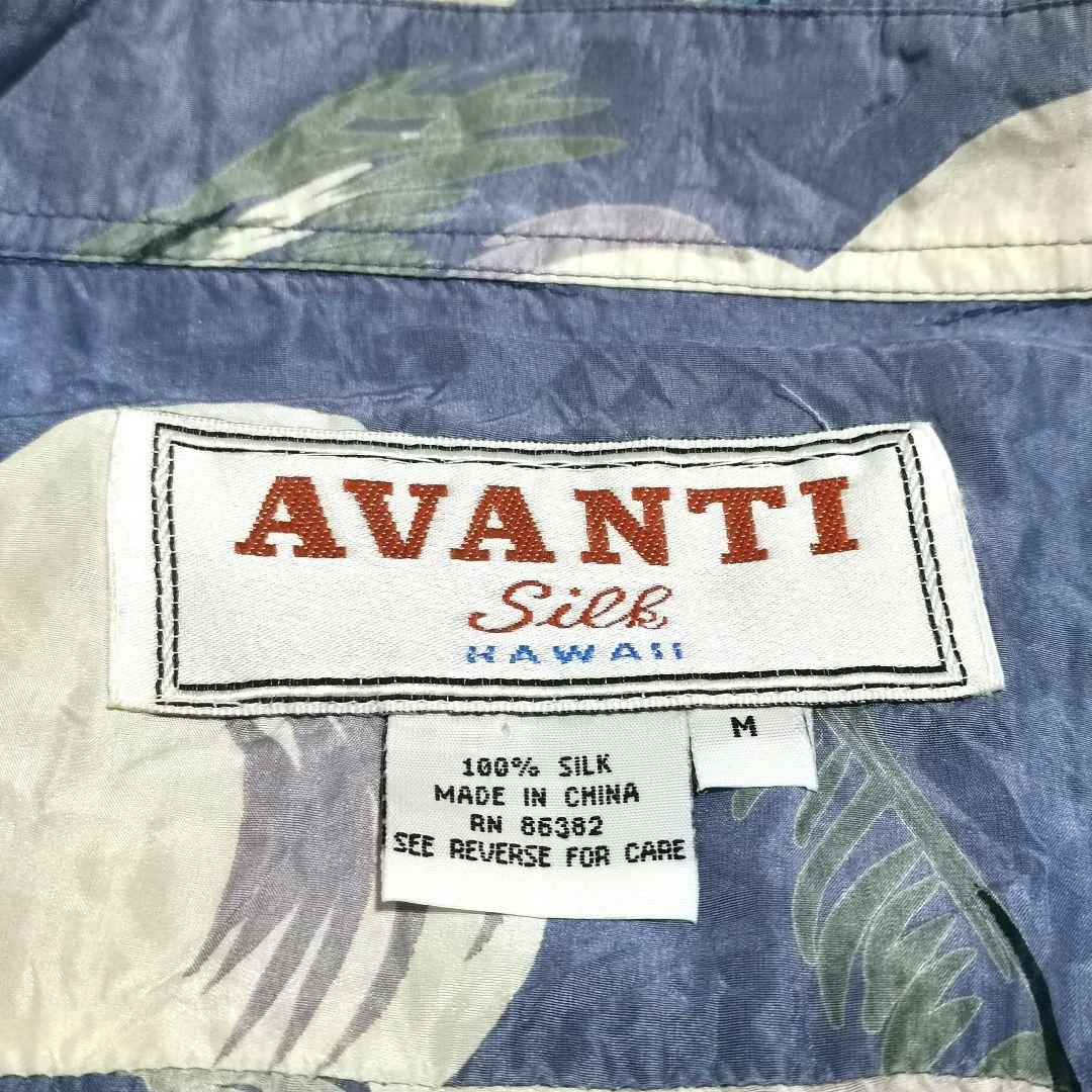 AVANTI アロハシャツ シルク100% パームツリー M表記 - メルカリ