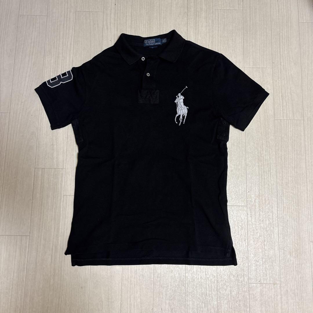 Polo Ralph Lauren ビッグポニー ポロシャツ 黒 シルバー