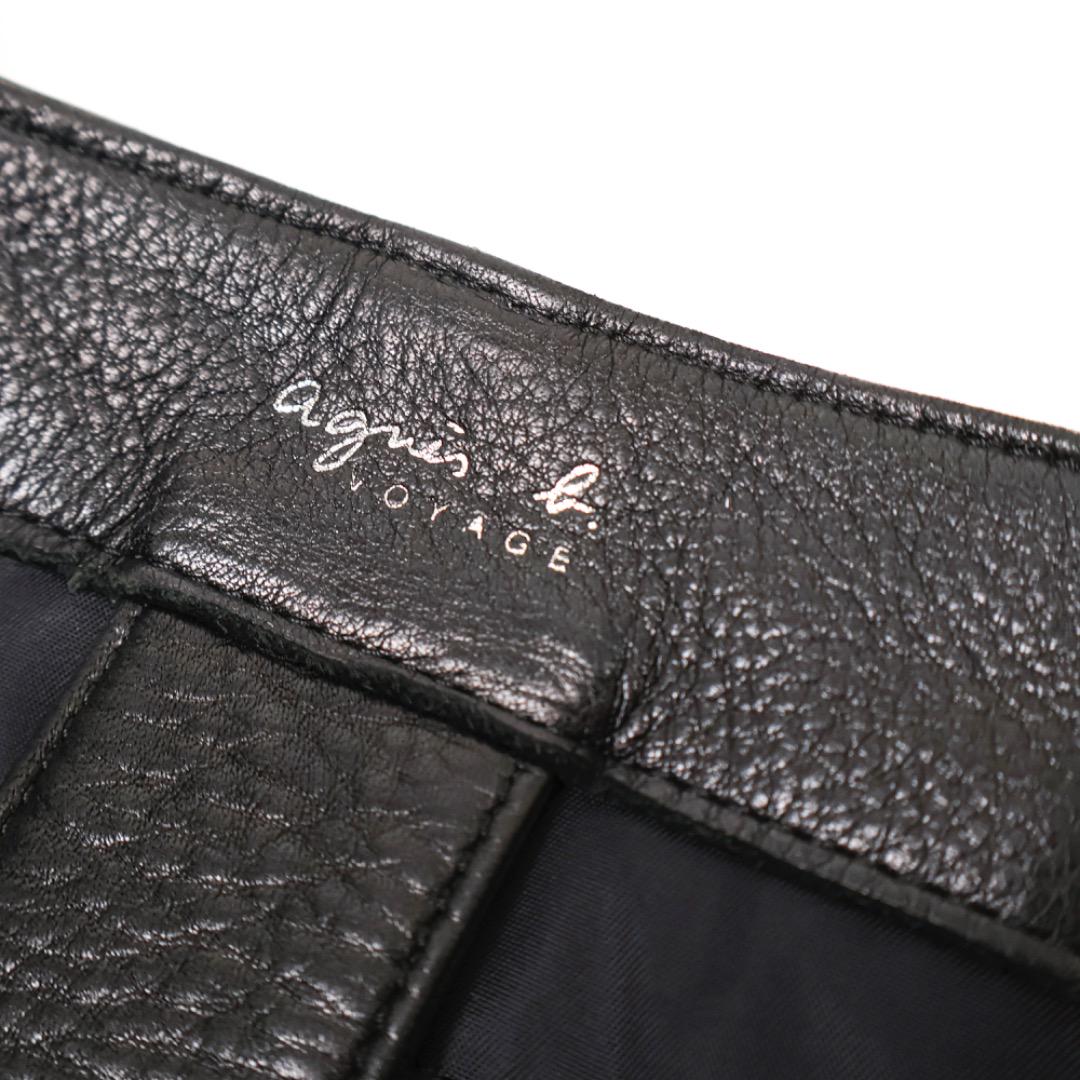 H893-37◾️アニエスベー ボヤージュ レザー肩掛けトートバッグ