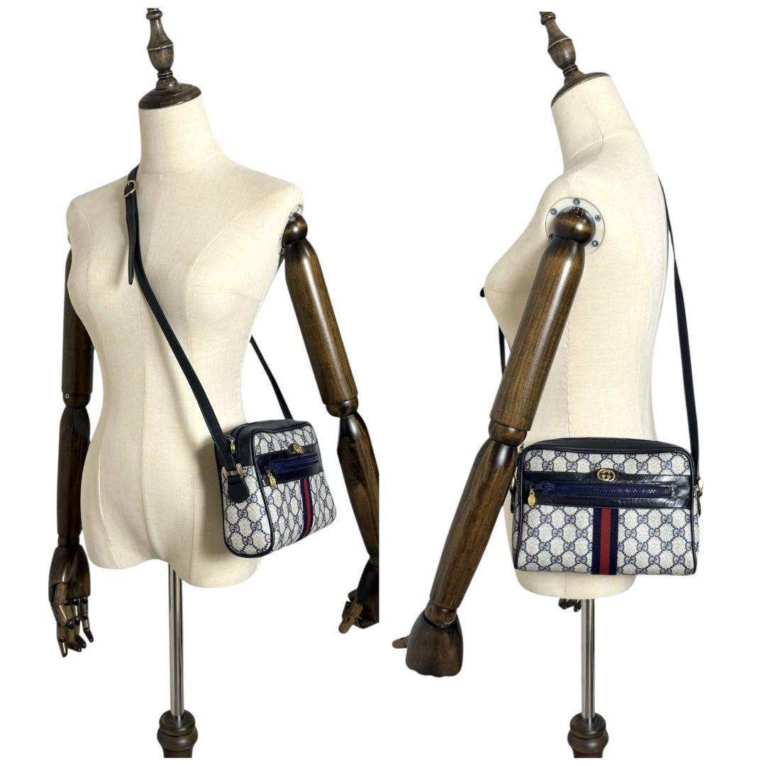 極美品 GUCCI オールドグッチ シェリーライン ミニ ショルダーバッグ