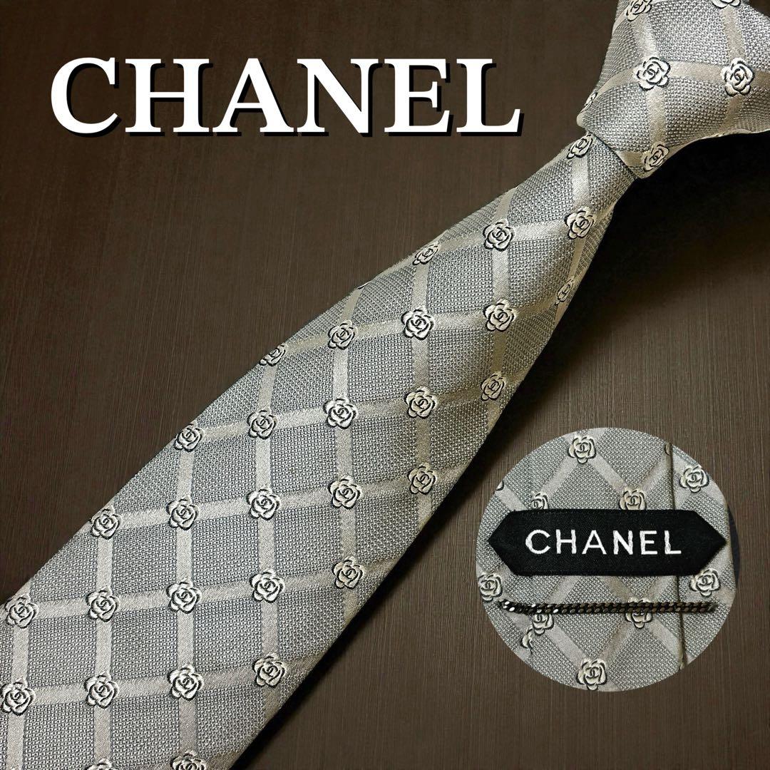CHANEL ココマーク カメリア シルク ネクタイ ハイブランド