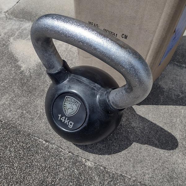業務用 新品 アメリカンバーベル ラバーコーティング ケトルベル 14kg