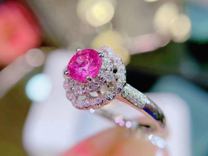 0.85ct ルビー ダイヤモンドリング k18
