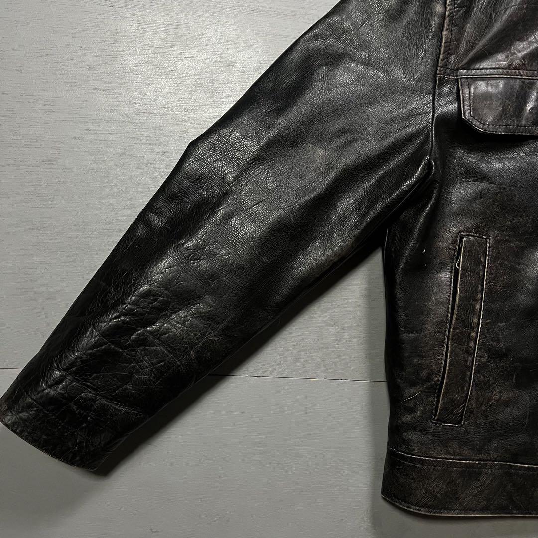 old GAP レザーボンバージャケット　本革　オールレザー　牛革　常田大希　S