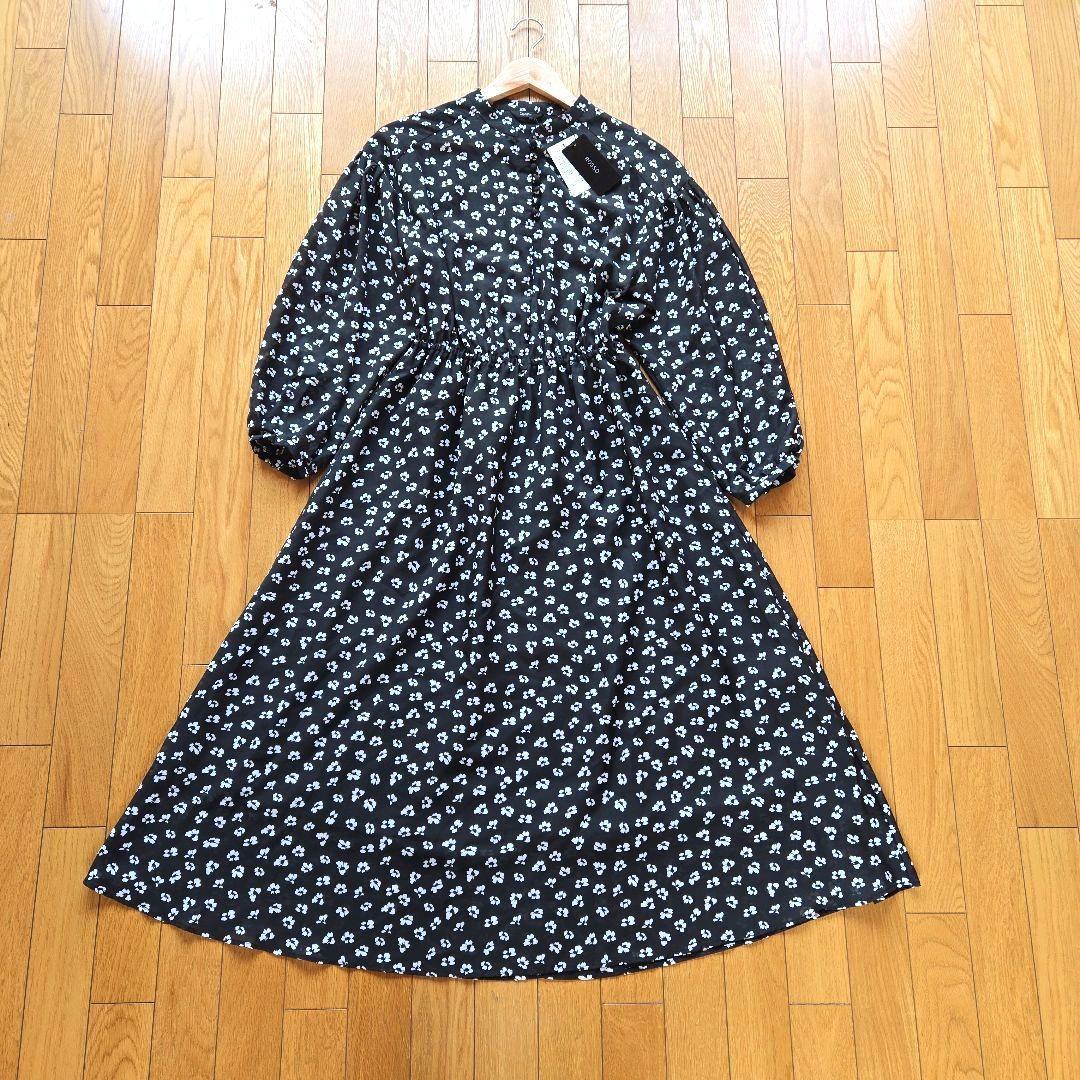 未使用✨タグ付 アーバンリサーチ ロッソ 小花柄ワンピース ロング マキシ 黒