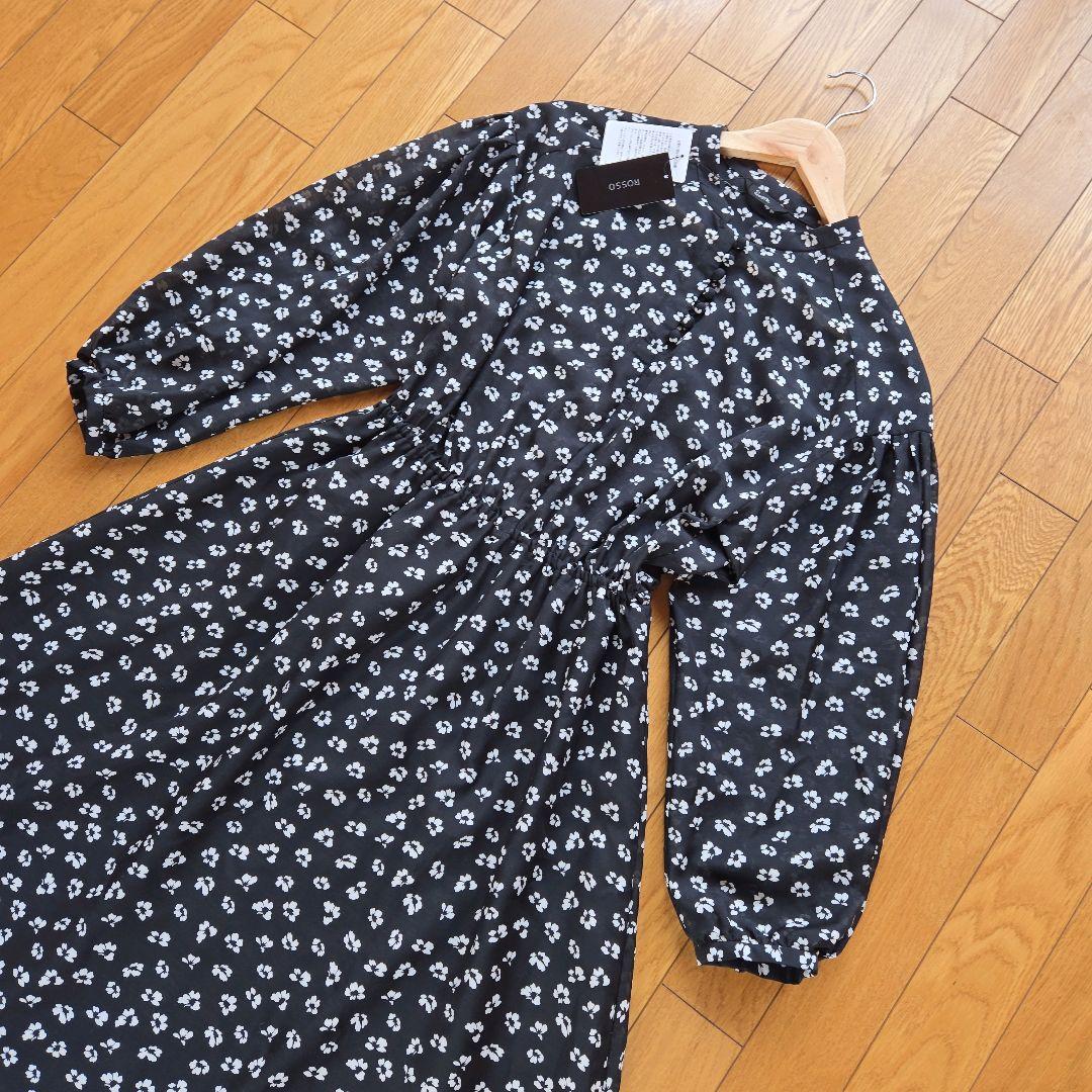 未使用✨タグ付 アーバンリサーチ ロッソ 小花柄ワンピース ロング マキシ 黒