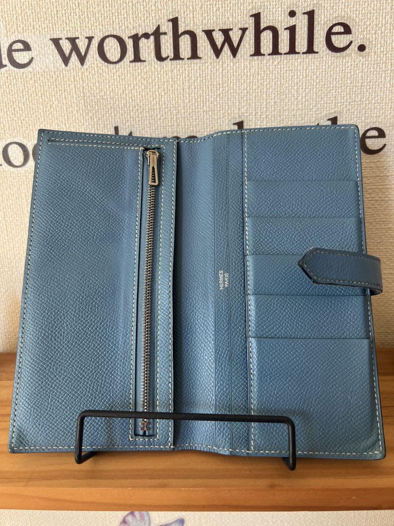 エルメス HERMES べアンスフレ ブルー 長財布 エルメス HERMES べアンスフレ ブルー 長財布