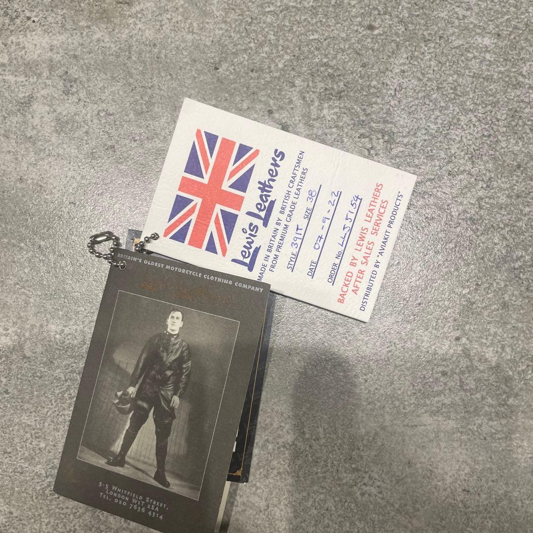 AVIAKIT Lewis Leathers ブラックレザー 38