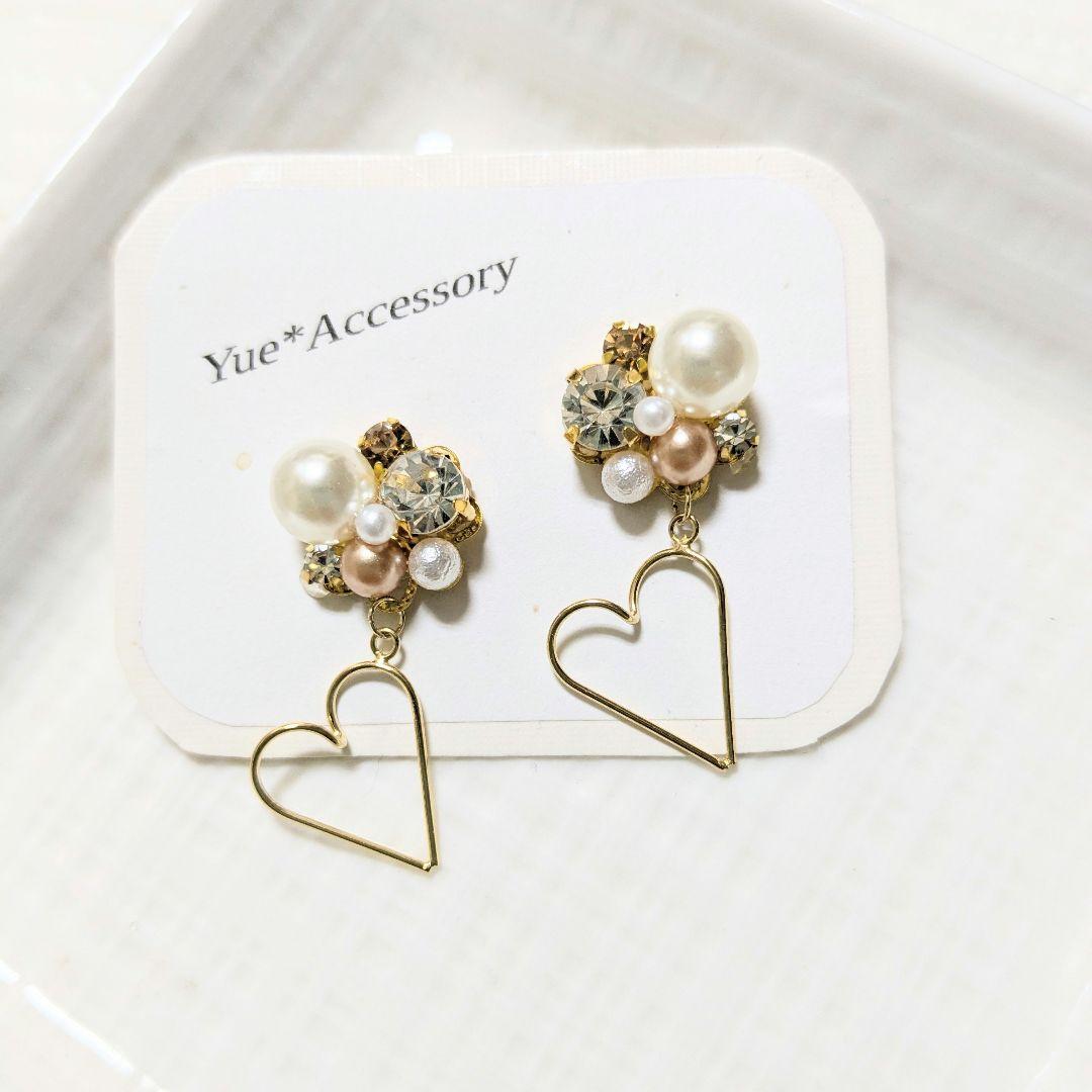 ♡ハンドメイド♡ビジューピアスイヤリング№531 - メルカリ